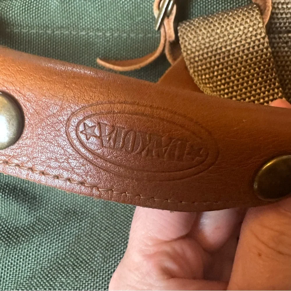 Tumi Green‎ Garment type Vintage Duffel Bag with Brown Accents